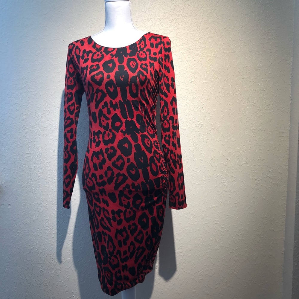 I.N.C International Concepts red cheetah dress